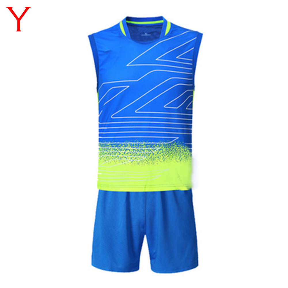 남자 민Retail 운동복 (Shirts + Shorts) 빠른 건조 플러스 사이즈 배드민턴 운동복 10003LCW/Men Sleeveless Sportswear suit ( Shirts + Shorts) Quick Dry Plus Size Badminton S